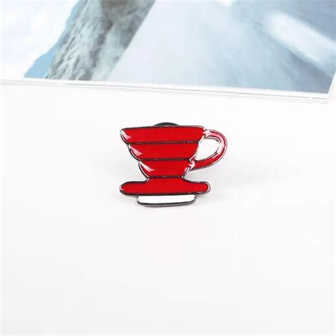 Buy Enamel Coffee Series Coffee Pot Cup Brooch Pins