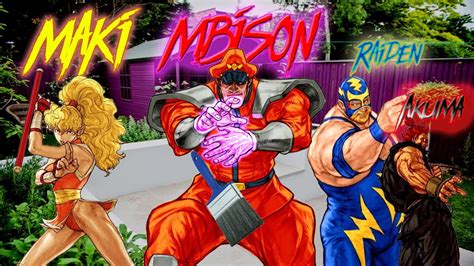 Cvs2 M Bison Painting The Fence With Friends Maki Akuma Raiden And