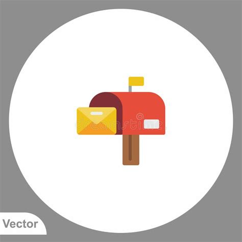 Mailbox Vector Icon Sign Symbol Stock Vector Illustration Of Delivery