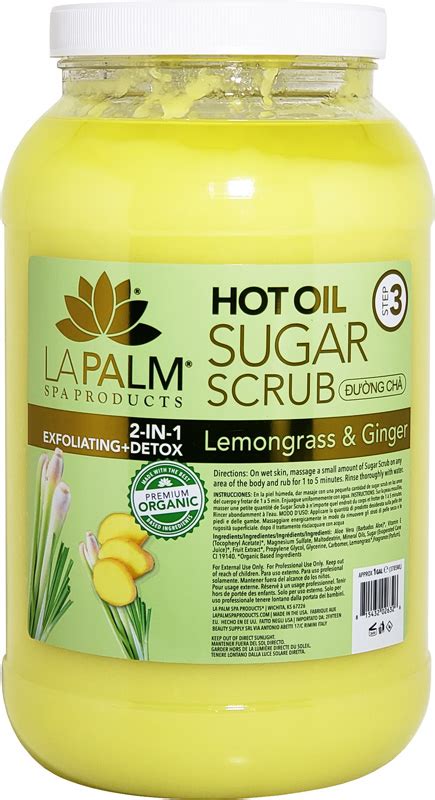 La Palm Hot Oil Sugar Scrub Lemongrass And Ginger 1 Gallon