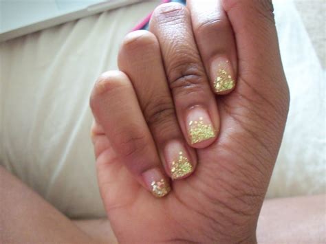 Simply Ebony Simple Chic Nails Gold Glitter Ombre Nails