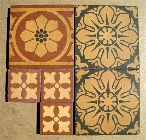 Original Victorian Stunning Encaustic Reclaimed Floor Tile Maw And Co Ltd