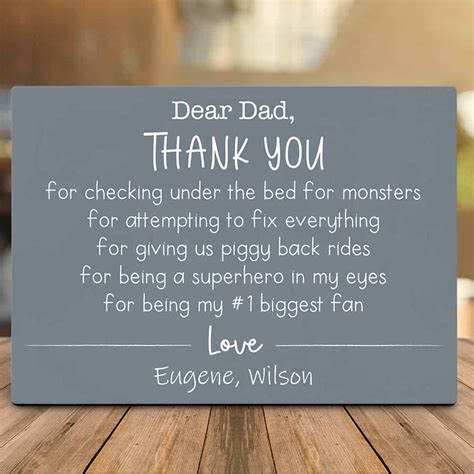 Dear Dad Letter Custom Desktop Plaque Fathers Day T 365canvas