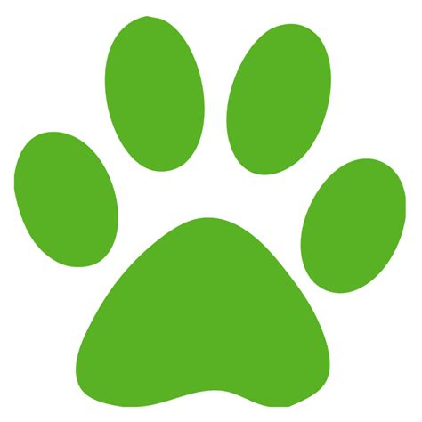 Lime Green Paw Print Clipart Best