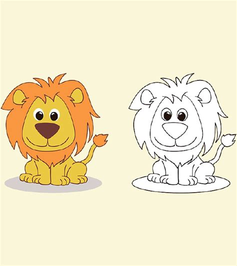 How To Draw A Lion For Kids Easy Step By Step Tutorial
