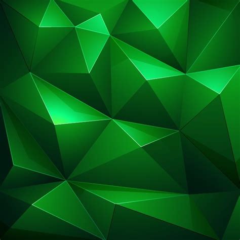 Abstract Green Triangle Background Vector Illustration Free Vector