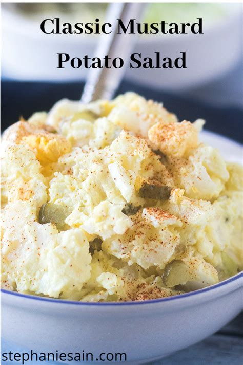 For the potato salad, cut the cooked potatoes in half and place into a large bowl. This Mustard Potato Salad is perfect for potlucks, family gatherings and BBQ's. An easy recipe ...