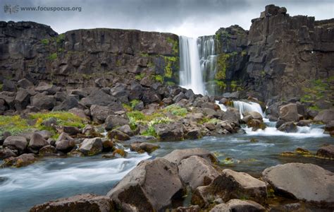 Öxarárfoss Waterfall At Thingvellir Park