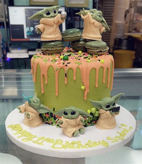 Baby Yoda Drip Cake A Galactic Treat For Star Wars Fans