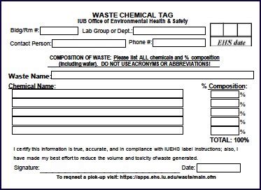 Collection of most popular forms in a given sphere. Waste Label Templates: Environmental Management: Environmental Health & Safety: Indiana ...