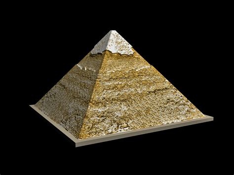 3d Model The Egyptian Pyramid Of Khafre Vr Ar Low Poly Cgtrader