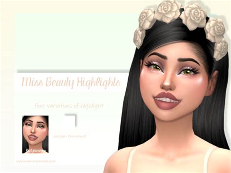 Miss Beauty Highlights By Ladysimmer94 From Tsr • Sims 4 Downloads
