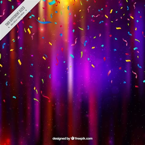 Free Vector Abstract Background With Colorful Confetti