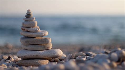 Zen Stones On The Beach Free Footage Download