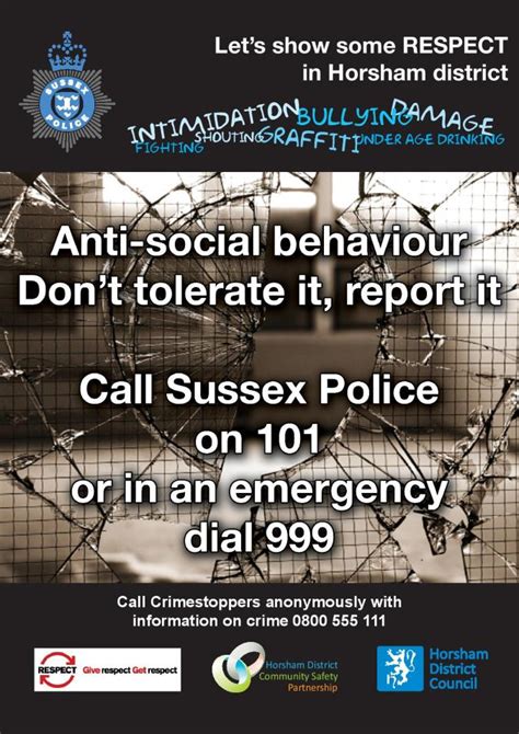 Anti Social Behaviour Report It North Horsham Parish Council