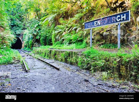 Old Abandoned Rail Way Rail Road Tunnel In Regional Australian Town