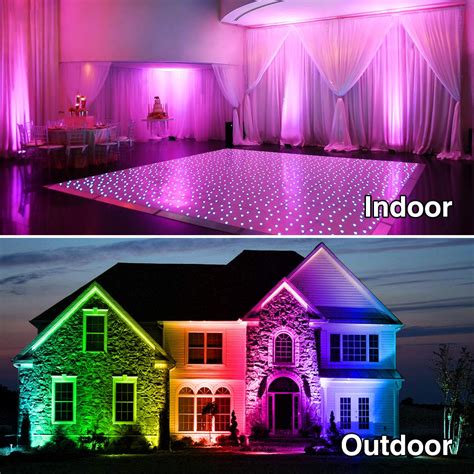 Onforu 2 Pack 30w Led Rgb Floodlight Dimmable Diy Rgb Floodlight With