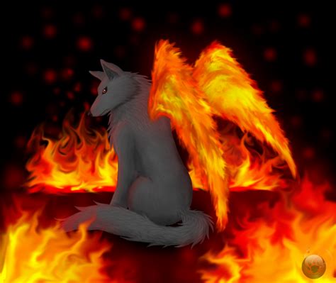 Flaming Black Wolf By Ramzawolf On Deviantart