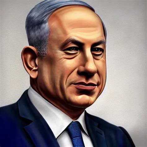 Benjamin Netanyahu Portrait Photorealistic Detailed Stable