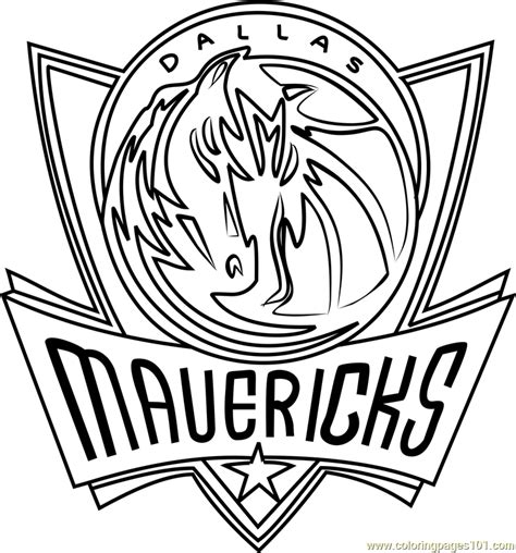 Dallas Mavericks Logo Coloring Pages Sketch Coloring Page