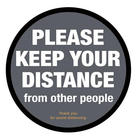 Please Keep Your Distance From Other People Floor Graphic Catersigns