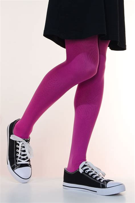 Black Dress With Pink Tights Tights And Sneakers Colored Tights Outfit Pink Tights