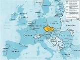 Prague localisation sur une carte du monde - Prague emplacement dans la ...