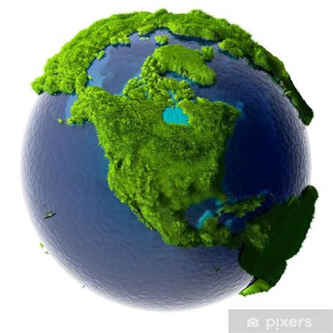 Póster Green Planet Earth Pixerses