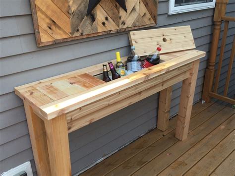 Patio Sideboard Buffet Table With Drink Cooler By Repurposedbyrob On