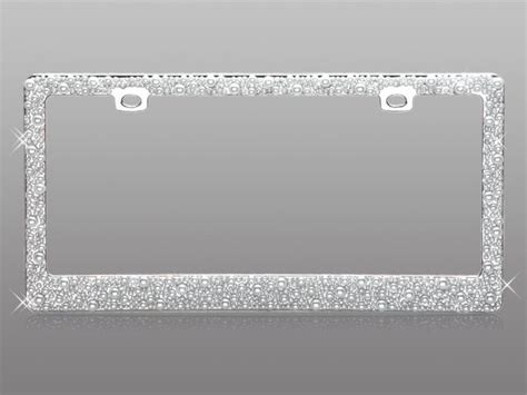 Multi Sized Pearls On Chrome Metal In 2020 Bling License Plate Frames