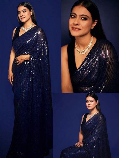 Full Sequence Saree Sequins Sari Navy Blue Party Wear Glitter Etsy