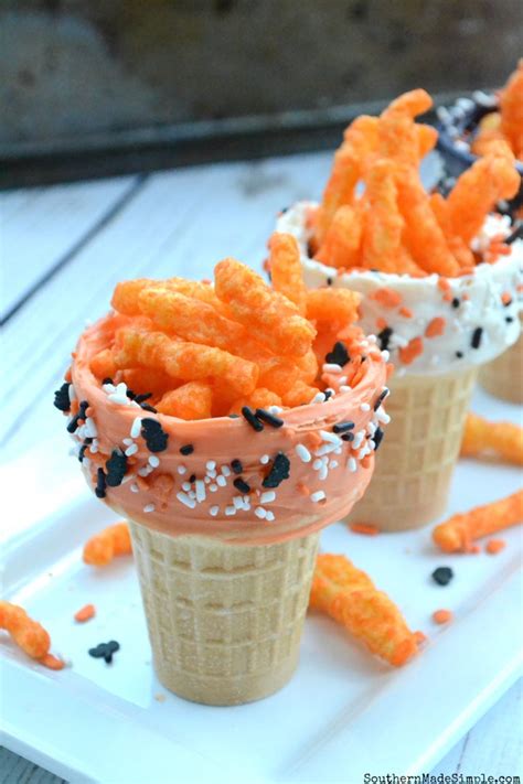 Halloween Ice Cream Cone Snack Cups - Southern Made Simple