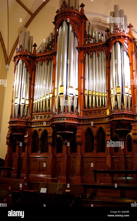 A Pipe Organ In Scots Church Melbourne Melbourne Australia Stock