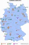 International airports in Germany map - Major airports in Germany map ...