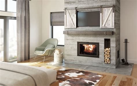 Contemporary Wood Fireplace The Ambiance Elegance Wood Fireplace Uses Soapstone For An Upgraded