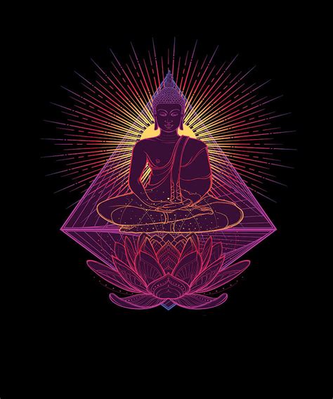 Lotus Flower Meditation Digital Art By Mooon Tees