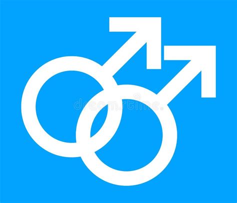 Gay Symbol In Blue Color Background Gay Sexual Orientation Icon