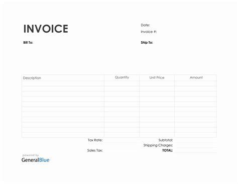 General Invoice Template