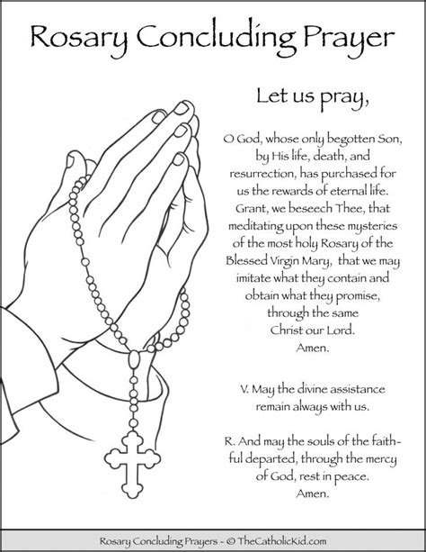 Rosary Coloring Pages The Catholic Kid