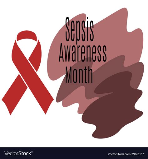Sepsis Awareness Month Concept With Color Vector Image