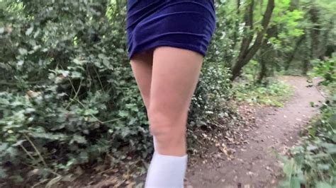 Walk In The Woods In Velvet Dress And White Socks Gay Xhamster