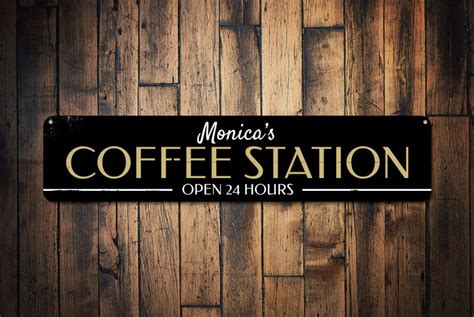 Gas stations gas stations convenience stores convenience stores verified: Coffee Station Sign Decor Open 24 Hours Sign Java Kitchen ...