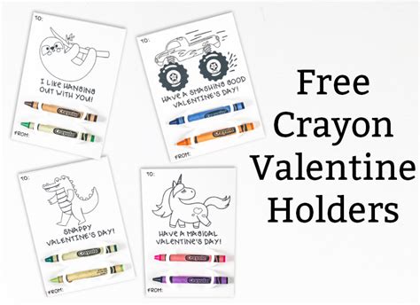Crayon Holder Valentine - Free SVG + Silhouette File
