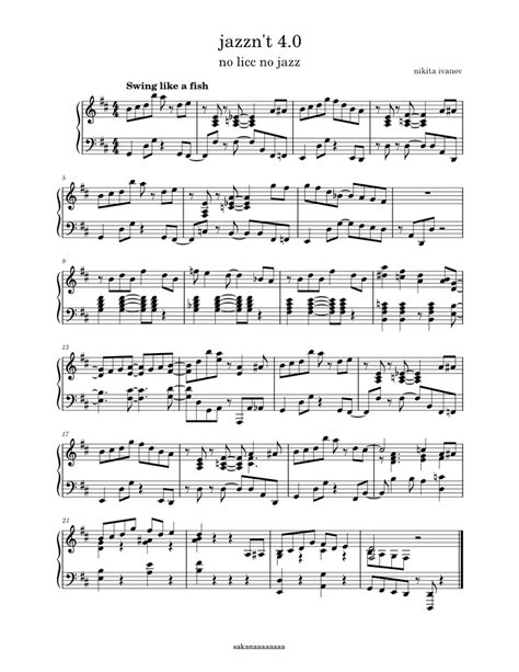 jazzn t 4 0 sheet music for piano solo