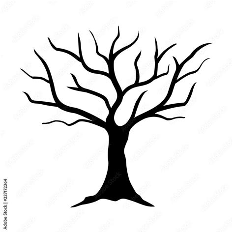 Download Silhouette Tree Without Leaves Vector Stock Vector And Explore