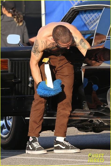 Shia Labeouf Puts His Shirtless Tattooed Body On Display On Set Photo Shia Labeouf