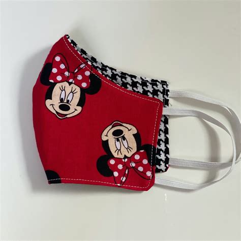 Disney Minnie Mouse Adult Medium Fitted Face Mask Minnie Etsy