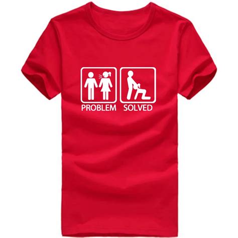 novelty problem solved mens t shirt short sleeve round neck male funny t shirts leisure graphic