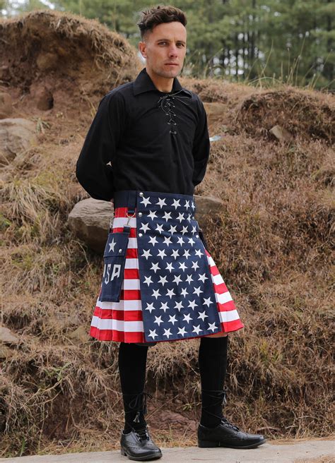 American Flag Kilt Usa Flag Utility Kilt Fashion Kilt