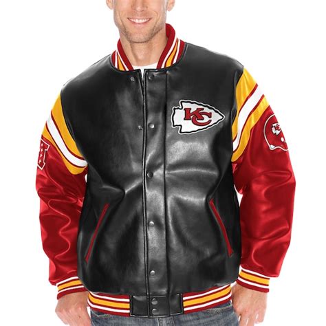 Mens Kansas City Chiefs Black Pick Six Faux Leather Jacket